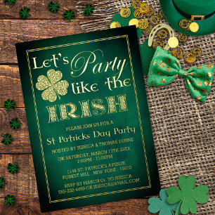 Feiern Sie wie die Iren am St. Patrick's Day Party Folieneinladung