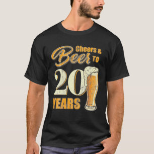 Feiern und Biere bis 20 Jahre Funny Birthday Party T-Shirt