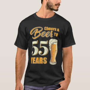 Feiern und Biere bis 55 Jahre Funny Birthday Party T-Shirt