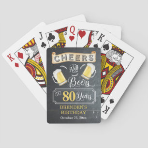Feiern und Biere bis 80 Jahre Geburtstagsparty Spielkarten