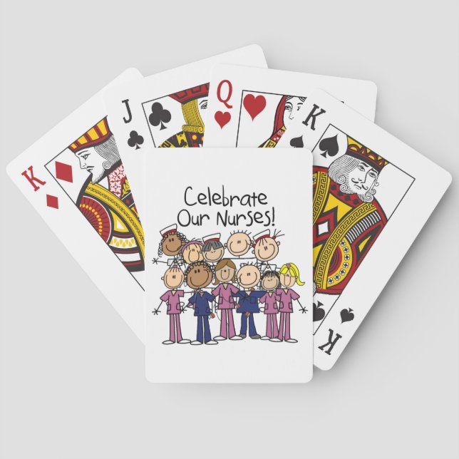 Feiern unsere Krankenschwestern Spielkarten (Rückseite)
