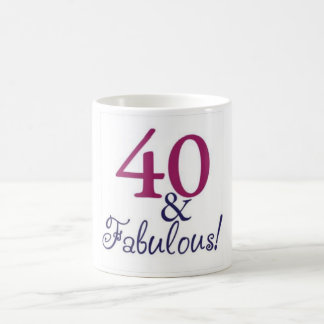 Feiern vierzig und fabelhaft kaffeetasse