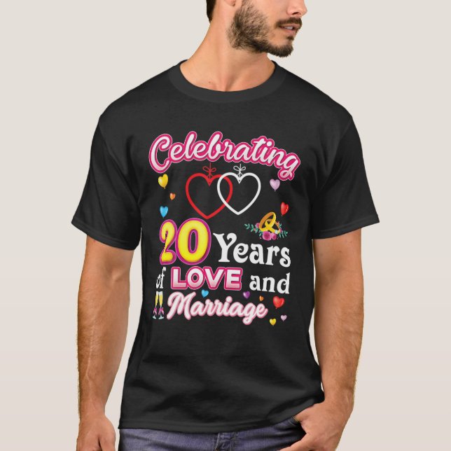 Feiern von 20 Jahren Liebe und Ehe 20. T-Shirt (Vorderseite)