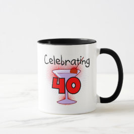Feiern von 40 T-Shirts und von Geschenken Tasse