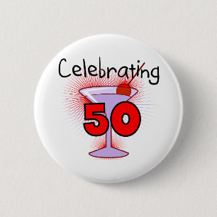 Feiern von 50 T-Shirts und von Geschenken Button