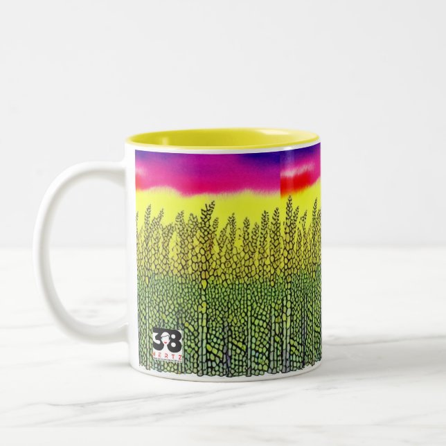 Feiern von Bauern Zweifarbige Tasse (Links)