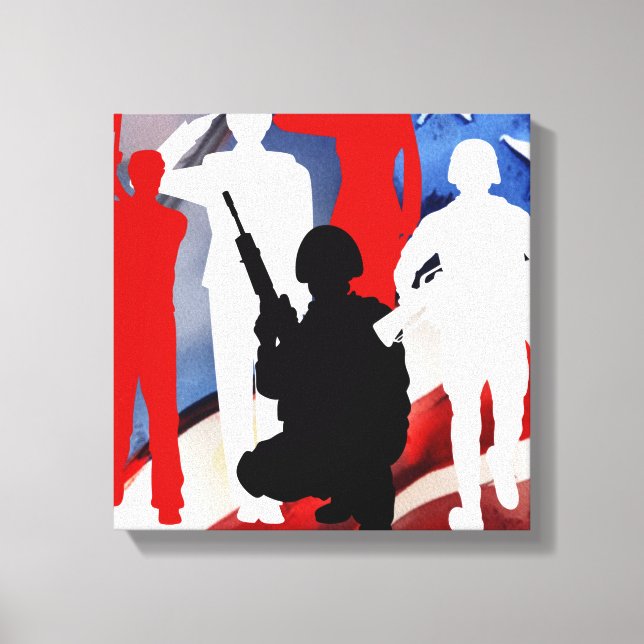Feiern von Veteranen Leinwanddruck (Vorderseite)