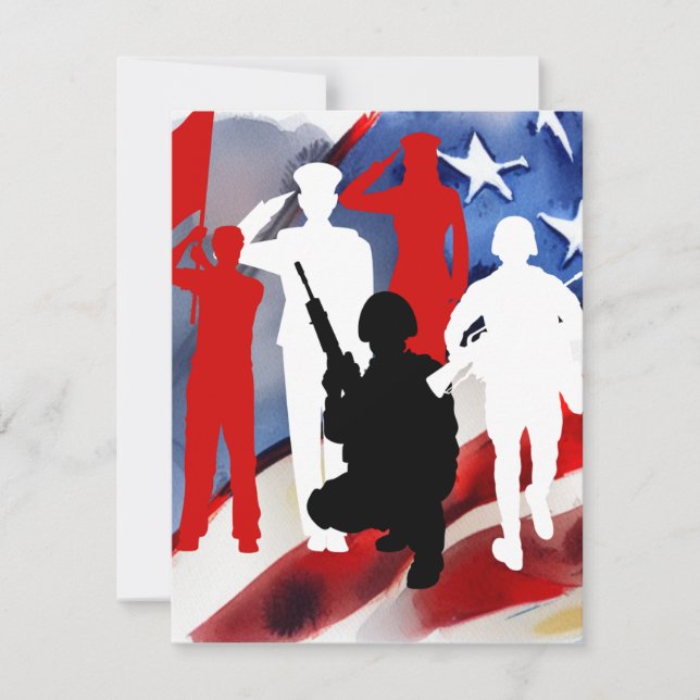 Feiern von Veteranen Mitteilungskarte (Vorderseite)