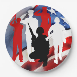 Feiern von Veteranen Pappteller