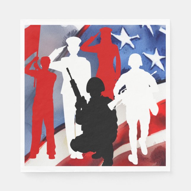 Feiern von Veteranen Serviette (Vorderseite)
