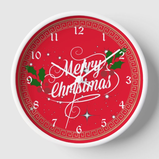 Feiern Weihnachten, festliche Feiertage, Uhr (Vorderseite)