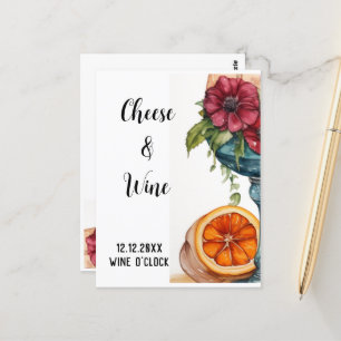Feiern Wein und Käse Neue Zuhause Postkarte
