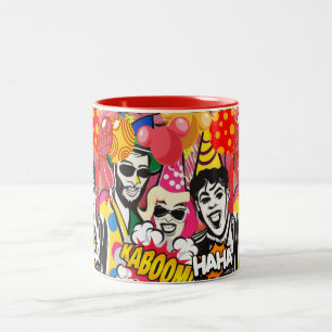 Feiern weiter zweifarbige tasse
