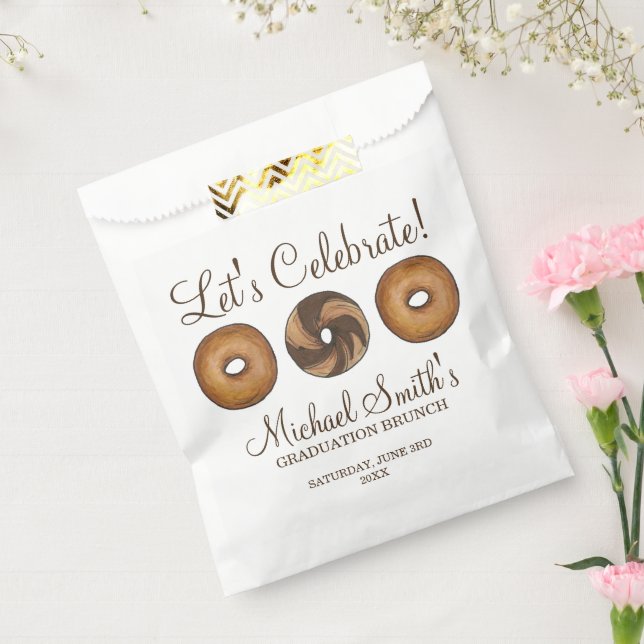 Feiern wir den Brunch der Bagel Graduation Party Geschenktütchen (Versiegelt)