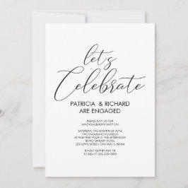 Feiern wir die schlichte Chic-Engagement-Partei Einladung