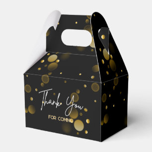Feiern wir Gold Bokeh Gradient Black Birthday Geschenkschachtel
