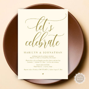 Feiern wir Hochzeitstag Abendessen Tanz Einladung