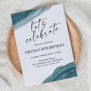 Feiern wir, Minimalistischer Geburtstag, jedes Alt Einladung