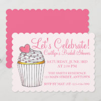 Feiern wir Pink Cupcake Bridal Baby Shower