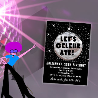 Feiern wir Retro 80er Geburtstag Einladung