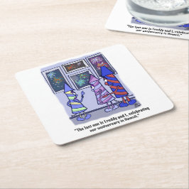 Feiern wir weiße Untersetzer aus Kunststoff