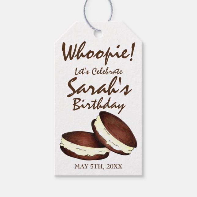 Feiern wir! Whoopie Pies Birthday Party Geschenkanhänger (Vorderseite)
