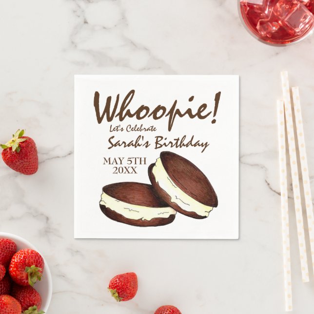 Feiern wir! Whoopie Pies Birthday Party Serviette (Beispiel)