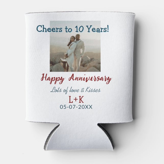 Feiern zum 10-jährigen Jubiläum - Fotos hinzufügen Dosenkühler (Vorderseite)