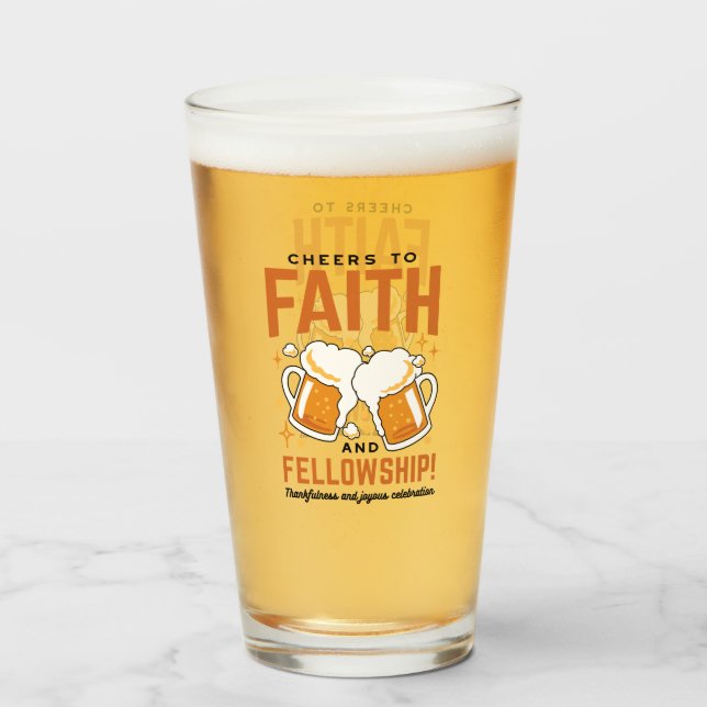 Feiern zum Glauben und zur Freundschaft - T-Shirt  Glas (Vorne (Gefüllt))