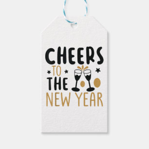 Feiern zum neuen Jahr 2025 Countdown Wein Drinkin Geschenkanhänger