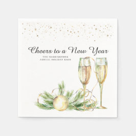 Feiern zum neuen Jahr | Sekt Serviette