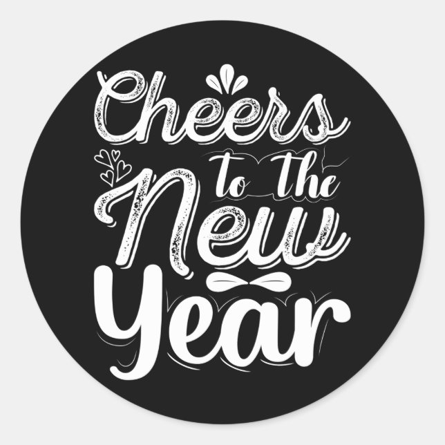 Feiern zum neuen Silvester Runder Aufkleber (Vorderseite)