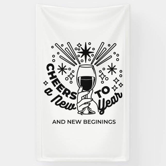 Feiern zum Neujahrsfest Banner (Vertikal)