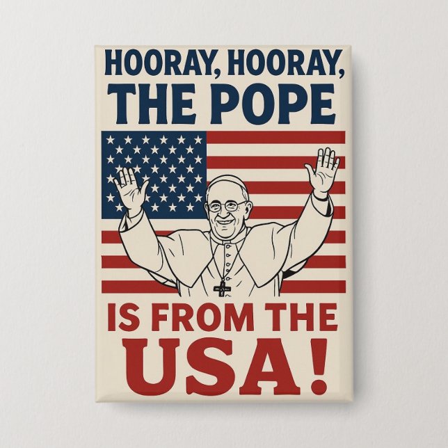 Feiern zum Papst der USA - Schaltfläche Button (Vorderseite)