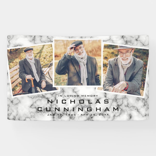Feiern zum Schwarz-weißen Foto des Lebens Banner (Horizontal)
