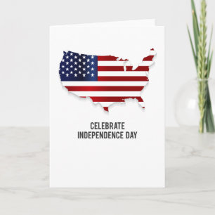 Feiern zum Unabhängigkeitstag USA Flag Karte