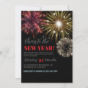 Feiern zur Neujahrseinladung, Silvesterabend Einladung