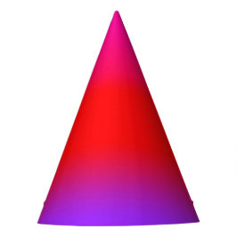 Feiernde Magenta Red Lila Ombre Funny Partyhütchen