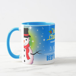 Feiernder Best Boss Ever mit Snowman Weihnachten Tasse