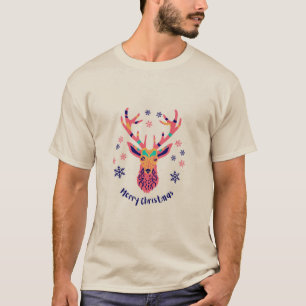 Feiernder Chef in jedem Stich - Merry Chri T-Shirt