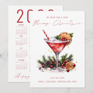 Feiernder Cocktail 2026 Kalender Frohe Weihnachten