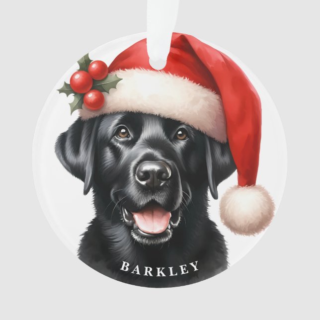 Feiernder Labrador Retriever Dog Weihnachten Ornament (Vorderseite)