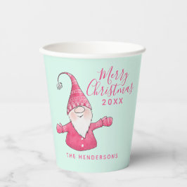 Feiernder Spaß - Rosa und Minze Grün Weihnachten Pappbecher