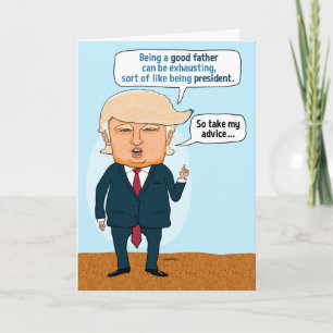 Feiernder Vatertag Trump Golfing Karte