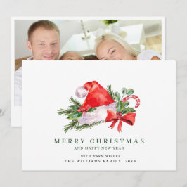 Feiernder Weihnachtsklaus Hat Weihnachtsfeier FOTO Feiertagskarte