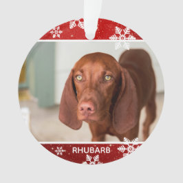 Feierndes Rotes 2 Foto Weihnachten | Haustier Ornament