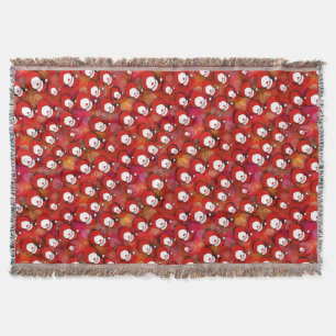 Feierndes Weihnachtsklaus Muster werfen Blanket Decke