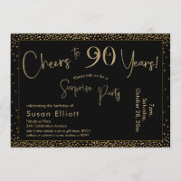 Feiert 90 Jahre Überraschung Geburtstag Gold & Sch