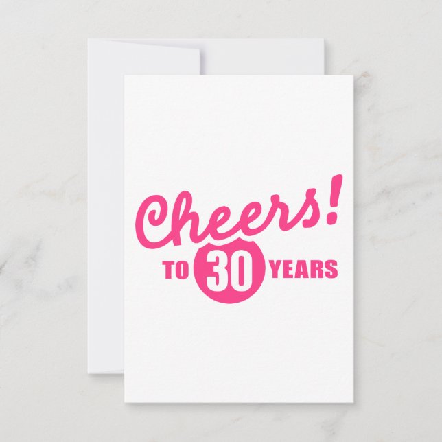 Feiert bis 30 Jahre Geburtstag Karte (Vorderseite)