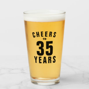 Feiert bis 35 Jahre! 35. Geburtstagsgeschenk Glas